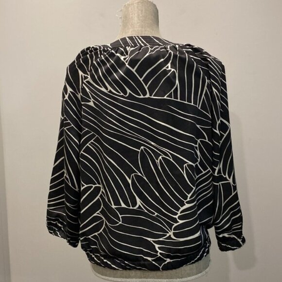 Hei Hei Anthropologie Aroha Bomber Jacket Womens Small S Black/White Zip Front - Picture 9 of 15